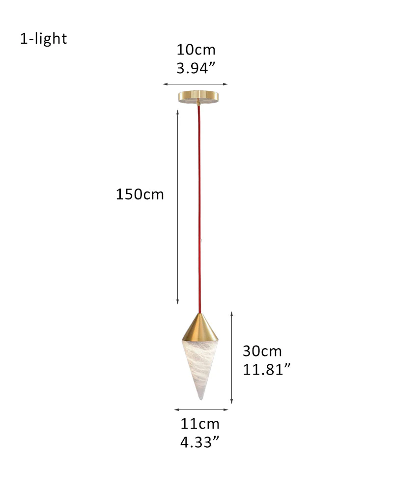 12 light Conical Cluster Minimalist Design Alabaster Pendant Light - Image 17