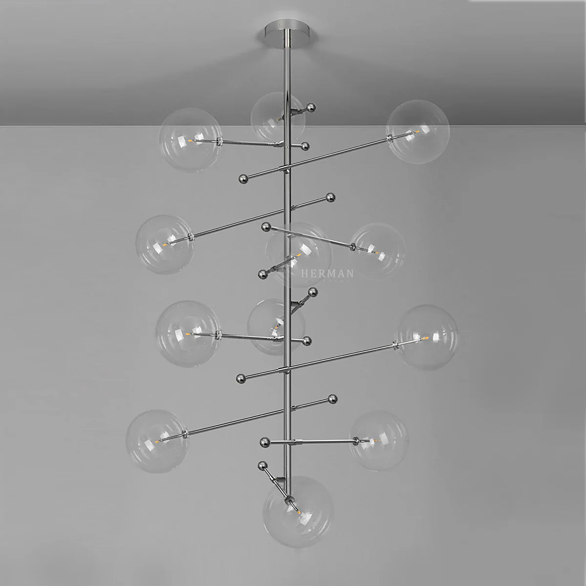 RD15 12-Light Modern Brass Chandelier 55.12" - Image 13