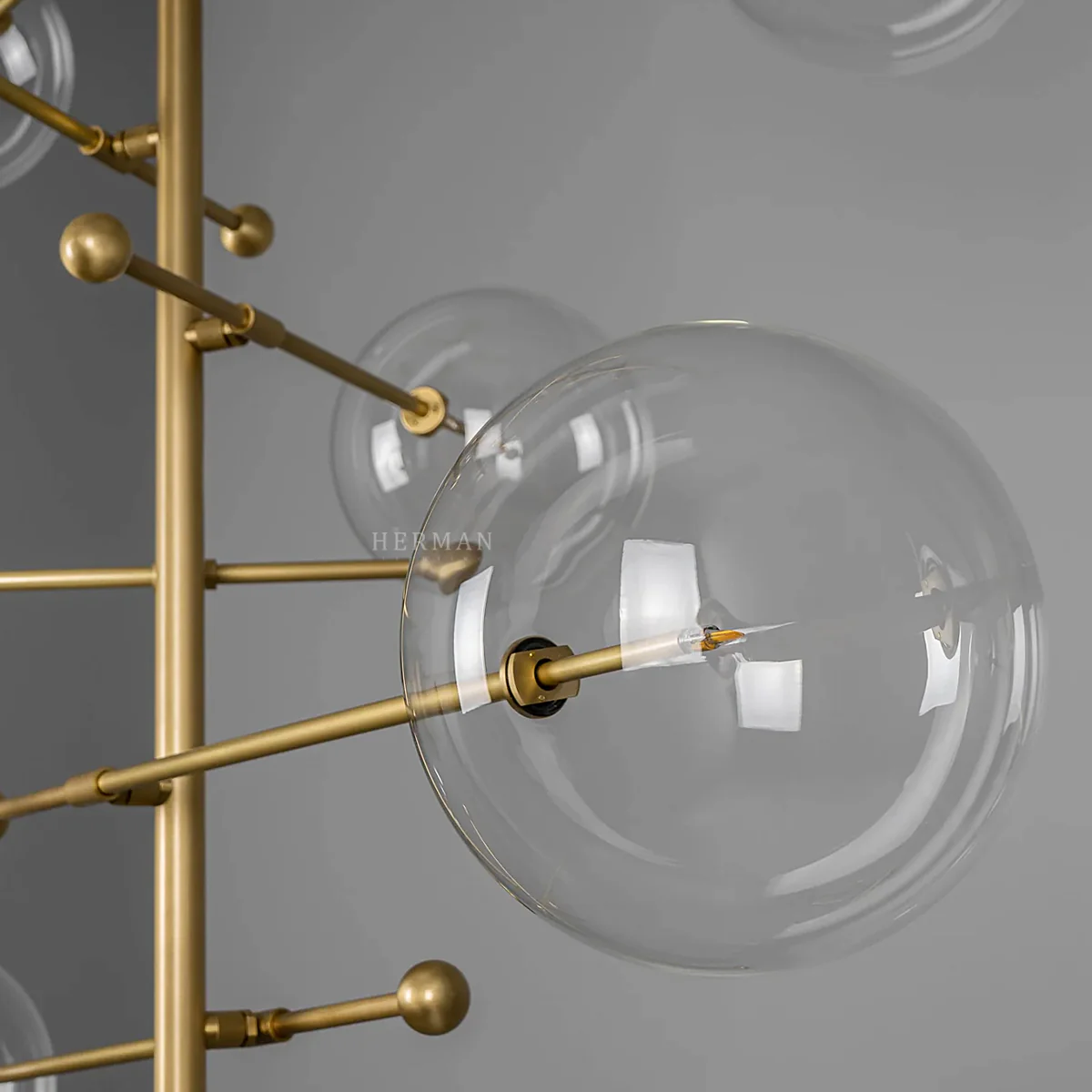 RD15 12-Light Modern Brass Chandelier 55.12" - Image 17