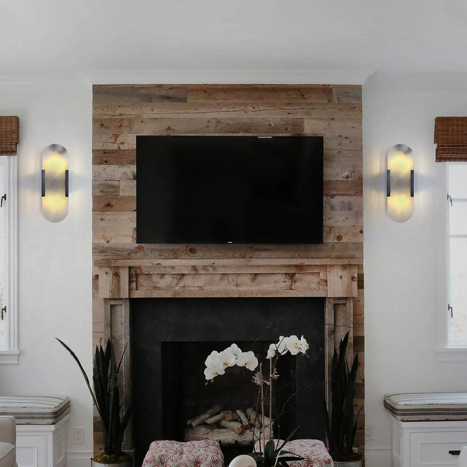 Trinidad Alabaster Wall Sconces 14" 20" - Image 10