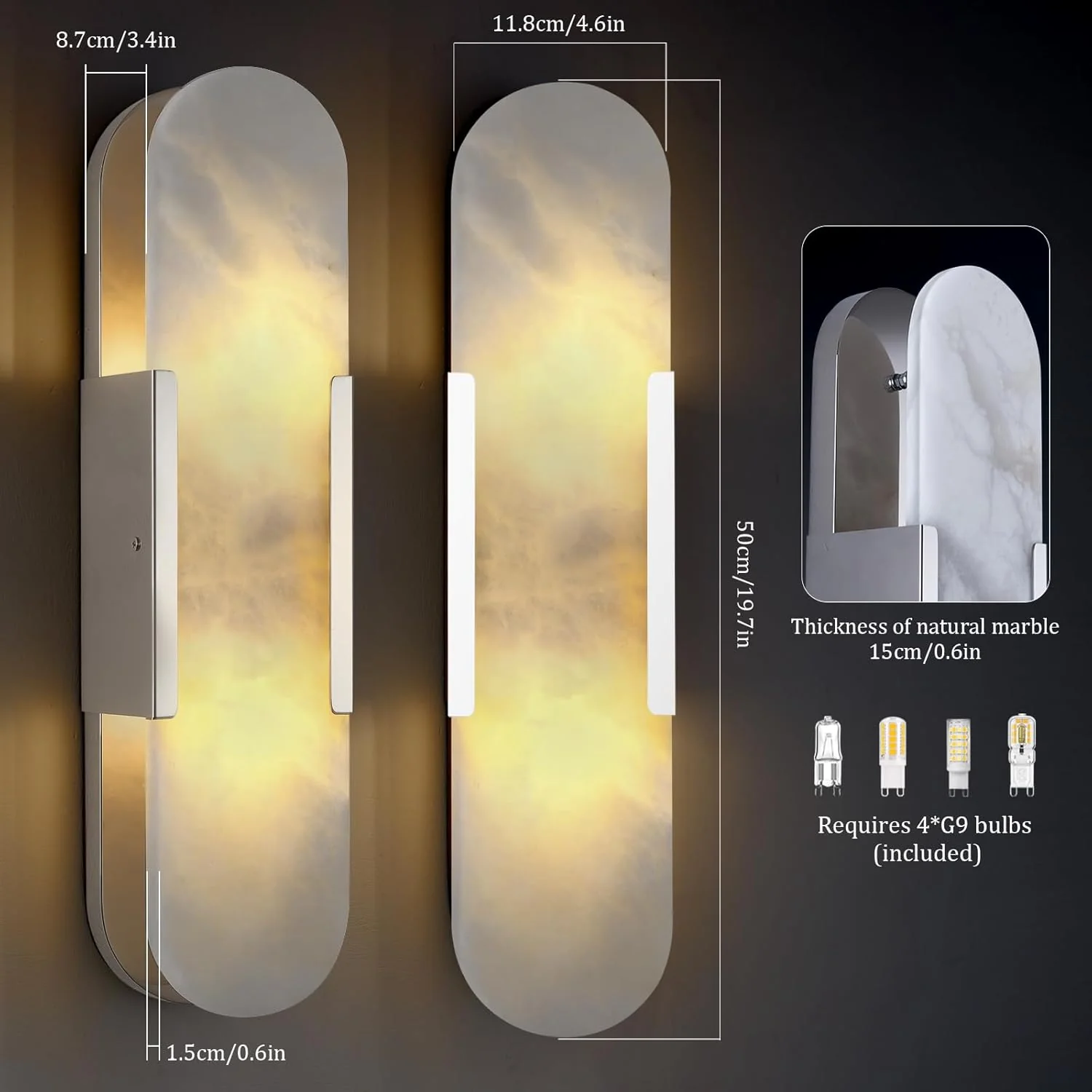 Trinidad Alabaster Wall Sconces 14" 20" - Image 22