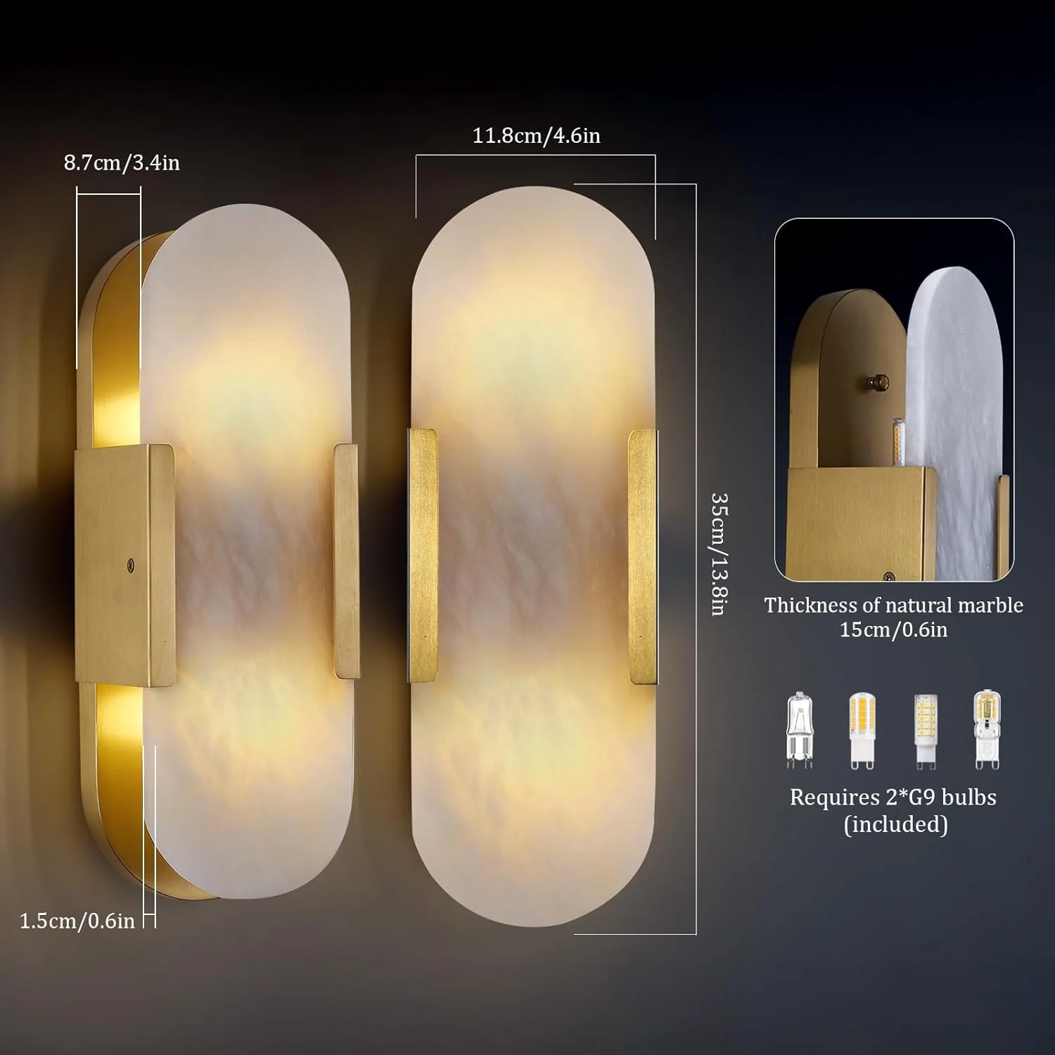 Trinidad Alabaster Wall Sconces 14" 20" - Image 27