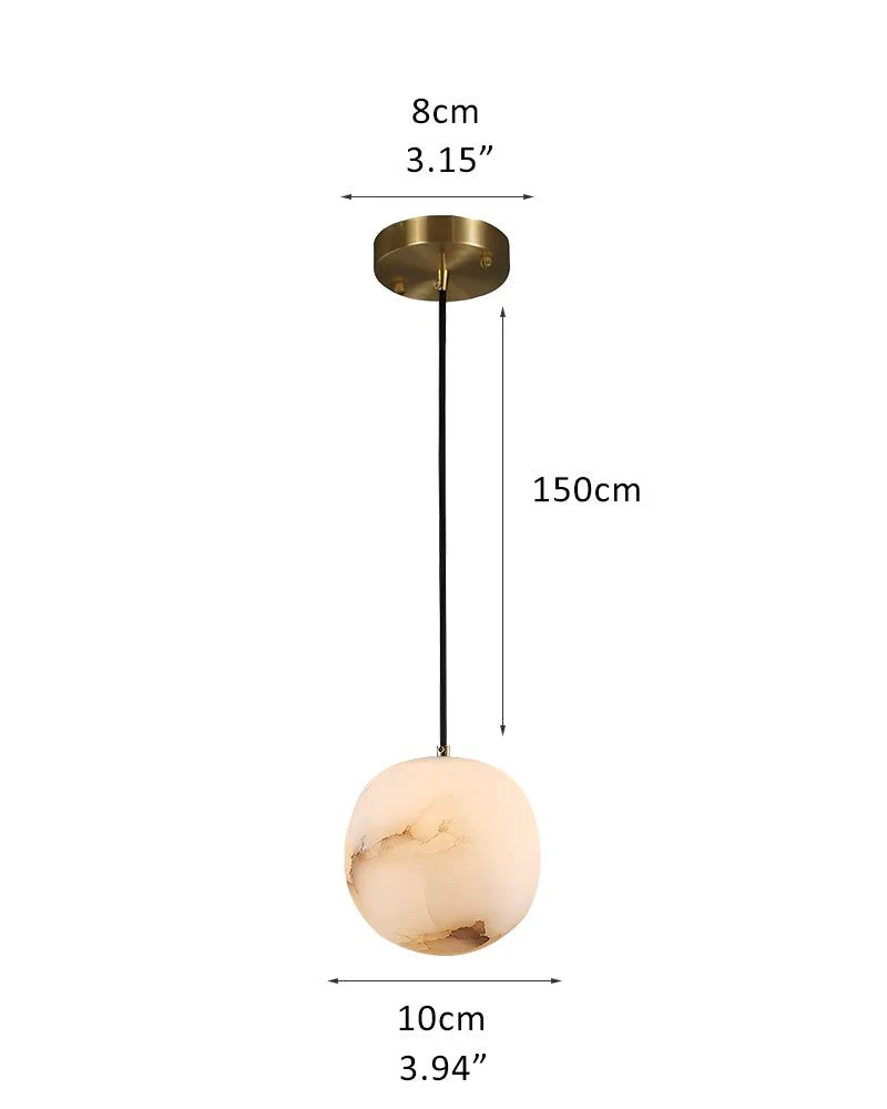 Small Alabaster Cluster Globes Ceiling Pendant Light For High Ceiling - Image 17