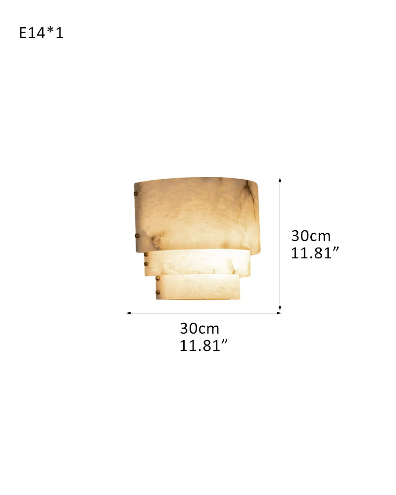 3 Tier White Round Alabaster Chain Pendant Light Fitting in Brass 10in - Image 15