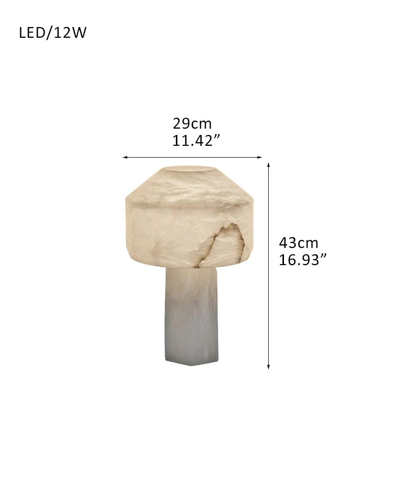 3 Ways Switch Dimmable Conial Alabaster Table Lamp 12in for bedroom - Image 15