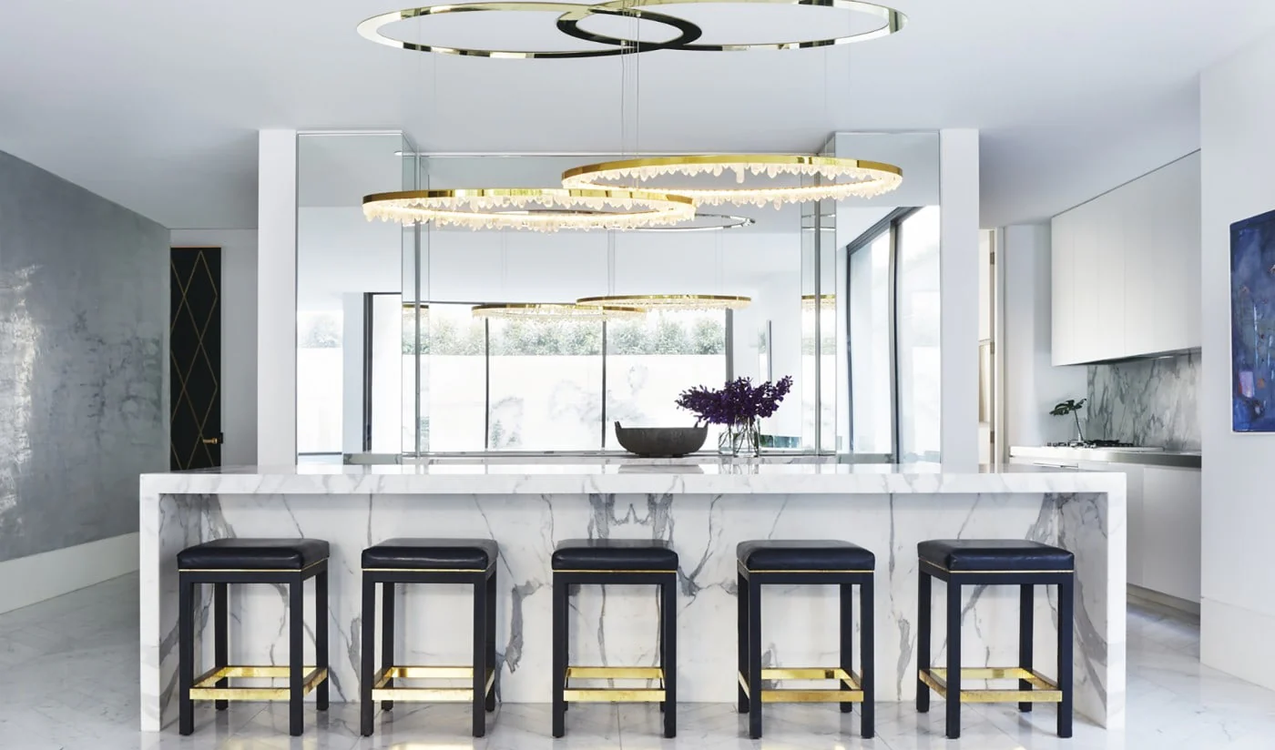 36 Inch Round Modern Chandelier Brass & Clear Geode Quartz Crystal Hanging Light - Image 21