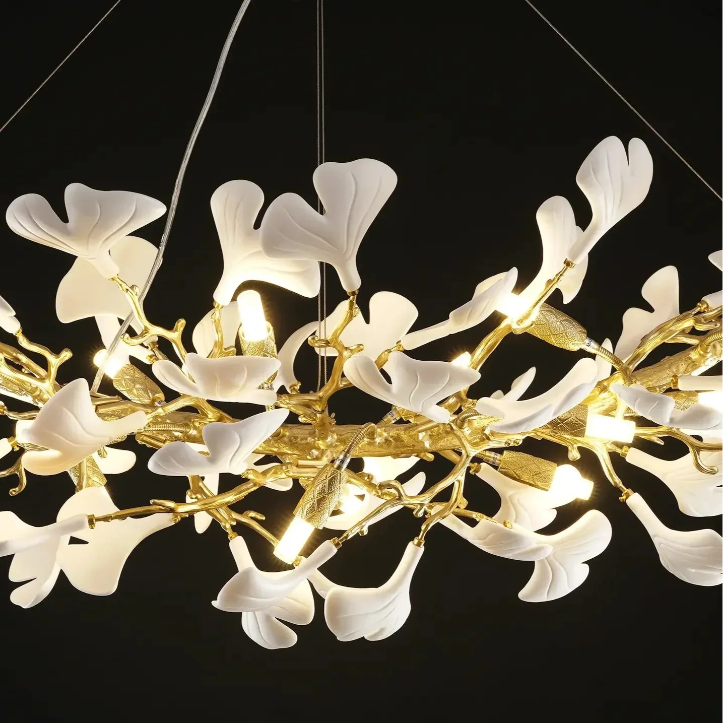 Ginkgo Rectangle Chandelier 55" - Image 3