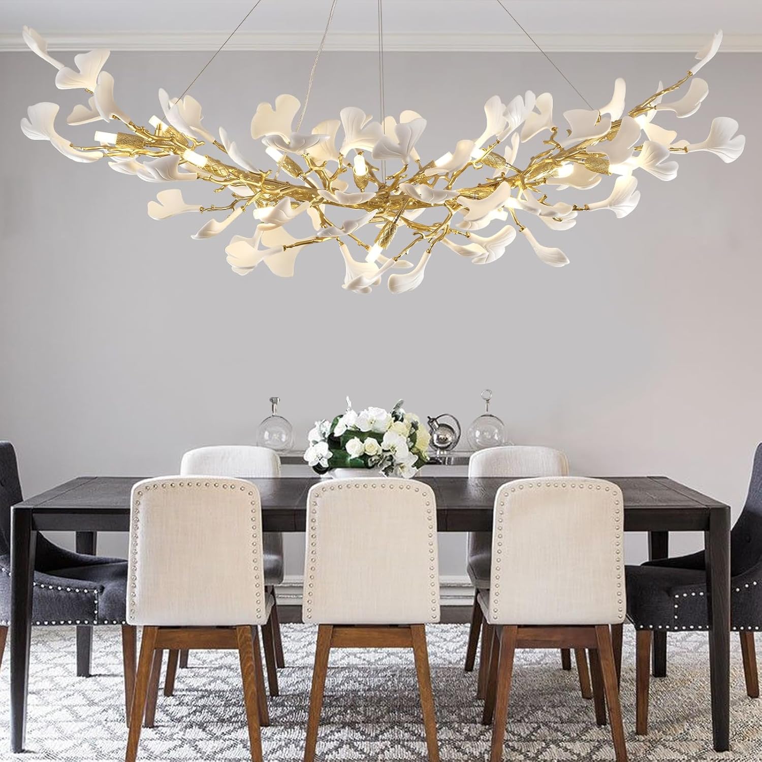 Ginkgo Rectangle Chandelier 55" - Image 8