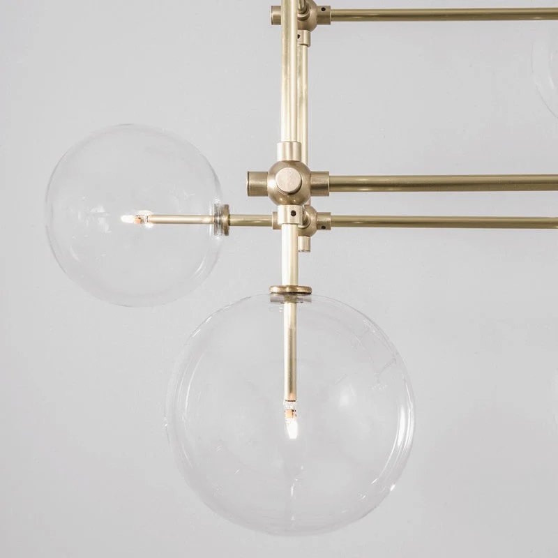 Soap DT6 | 6-Light Glass Modern Brass Chandelier - Image 6