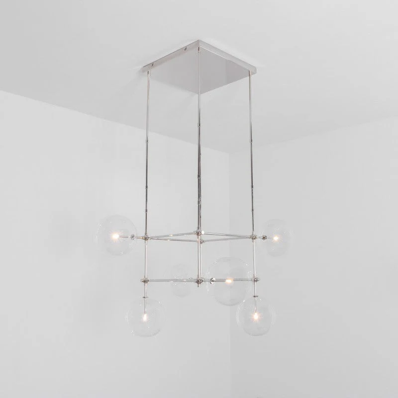 Soap DT6 | 6-Light Glass Modern Brass Chandelier - Image 7