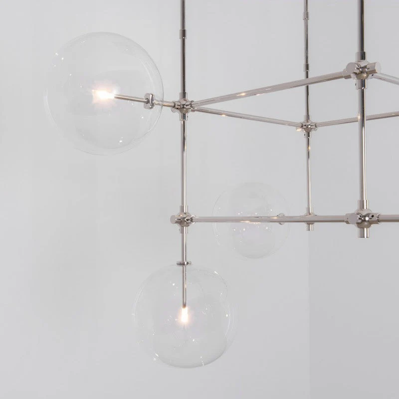 Soap DT6 | 6-Light Glass Modern Brass Chandelier - Image 8