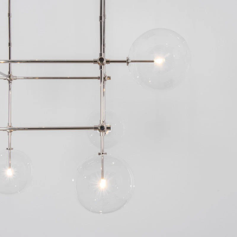 Soap DT6 | 6-Light Glass Modern Brass Chandelier - Image 9
