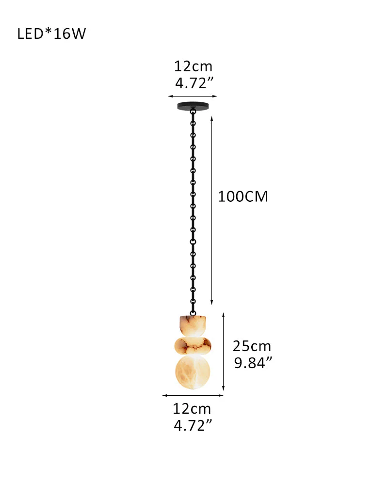 7 lights 6" Wide Multi Light LED Pendant Light Fixtures white alabaster indoor lighting - Image 10