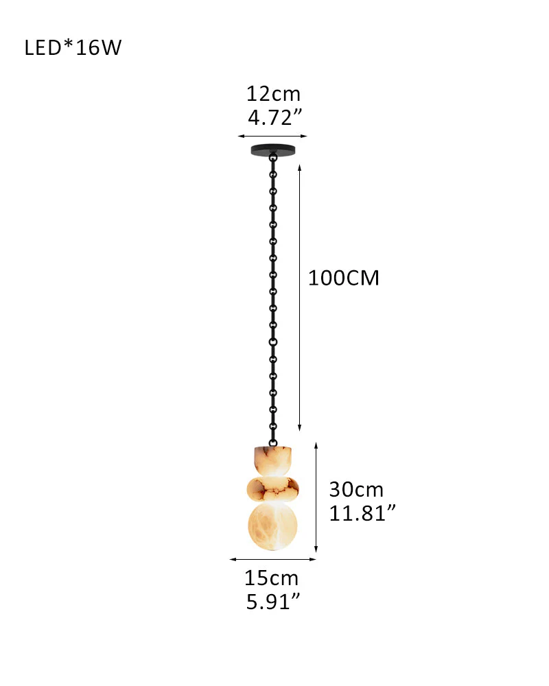 7 lights 6" Wide Multi Light LED Pendant Light Fixtures white alabaster indoor lighting - Image 11