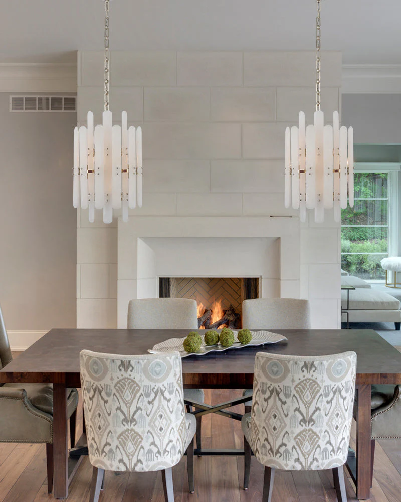 8/10-light Simple Modern Alabaster Large Oval Chandelier 40“45” Dia - Image 18
