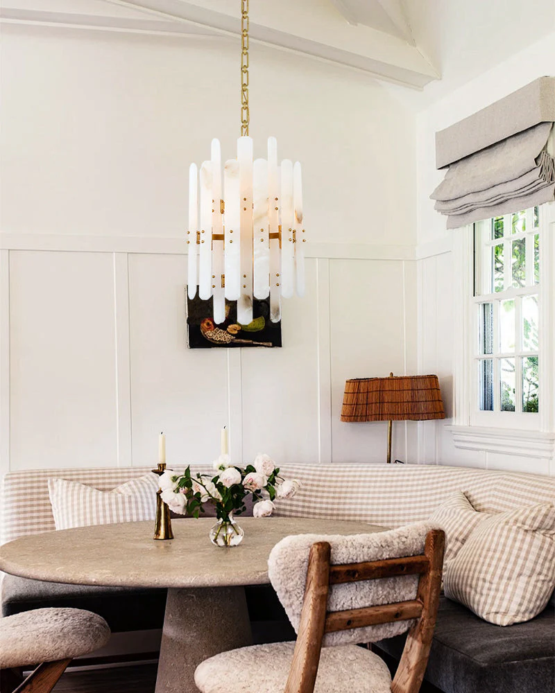 8/10-light Simple Modern Alabaster Large Oval Chandelier 40“45” Dia - Image 19