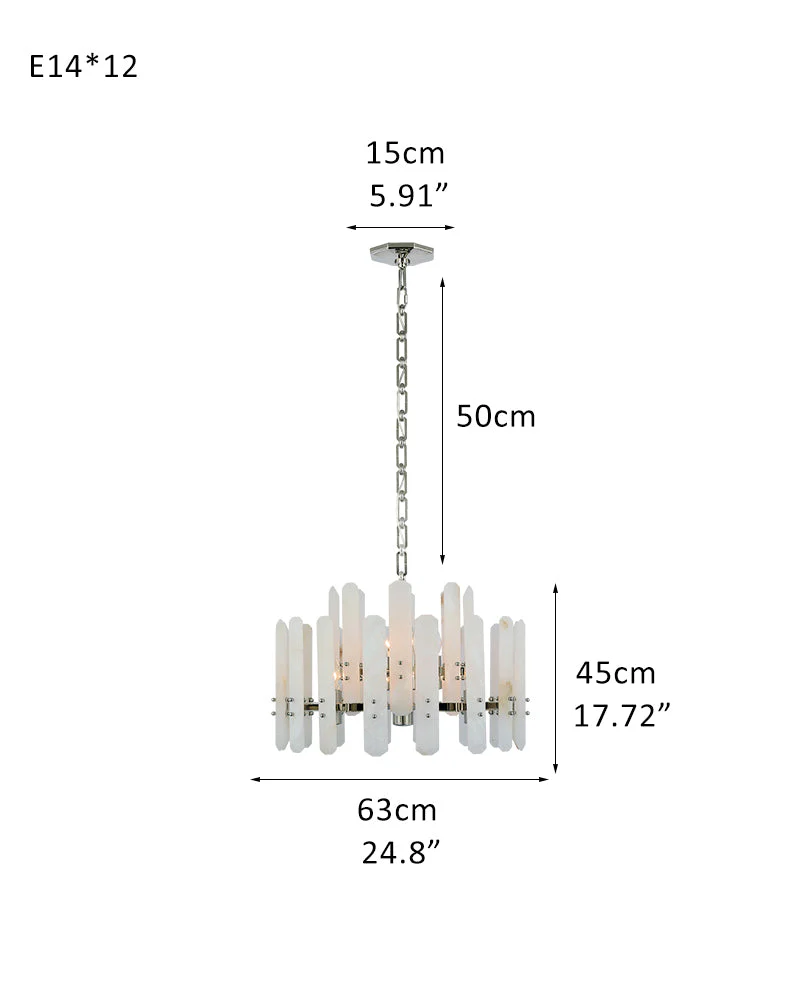 8/10-light Simple Modern Alabaster Large Oval Chandelier 40“45” Dia - Image 26