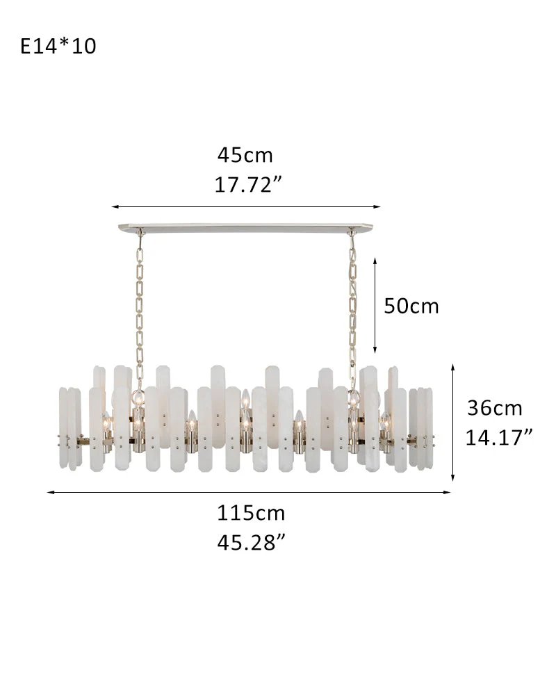 8/10-light Simple Modern Alabaster Large Oval Chandelier 40“45” Dia - Image 30