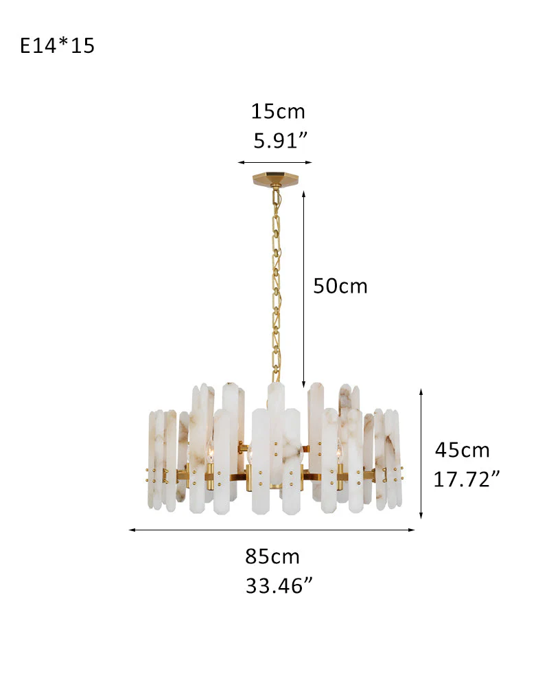 8/10-light Simple Modern Alabaster Large Oval Chandelier 40“45” Dia - Image 34