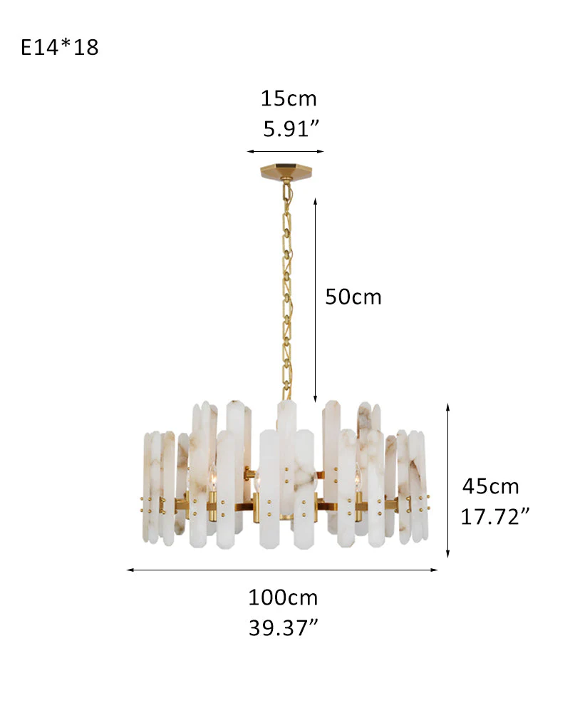 8/10-light Simple Modern Alabaster Large Oval Chandelier 40“45” Dia - Image 35