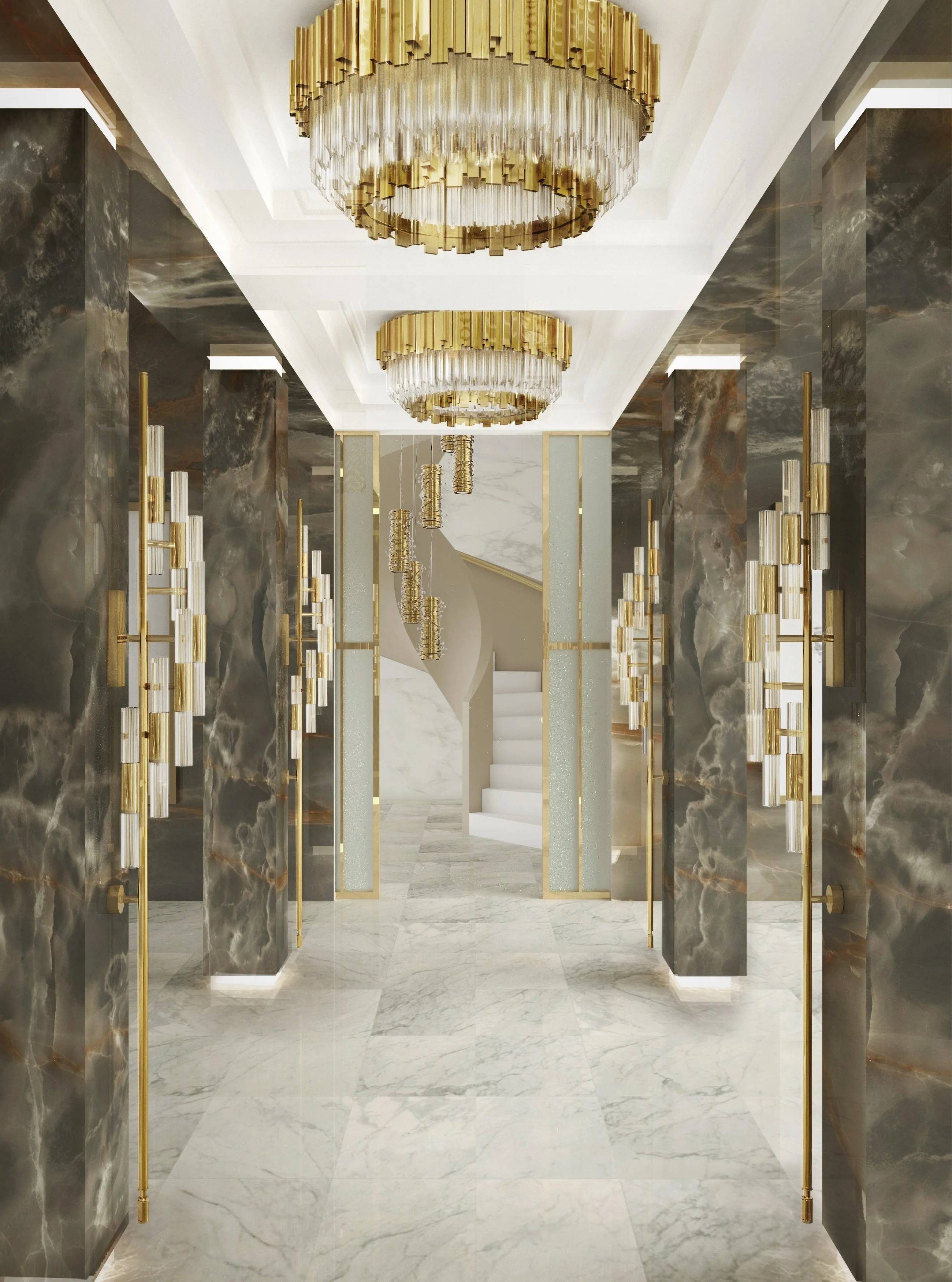 Empire Plafond 8-Light Crystal Modern Chandelier - Luxxu - Image 2