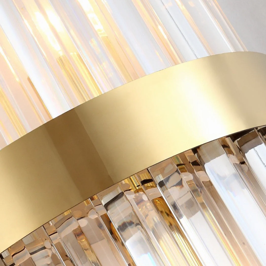 Gold Layered Crystal Wall Lamp - Image 17