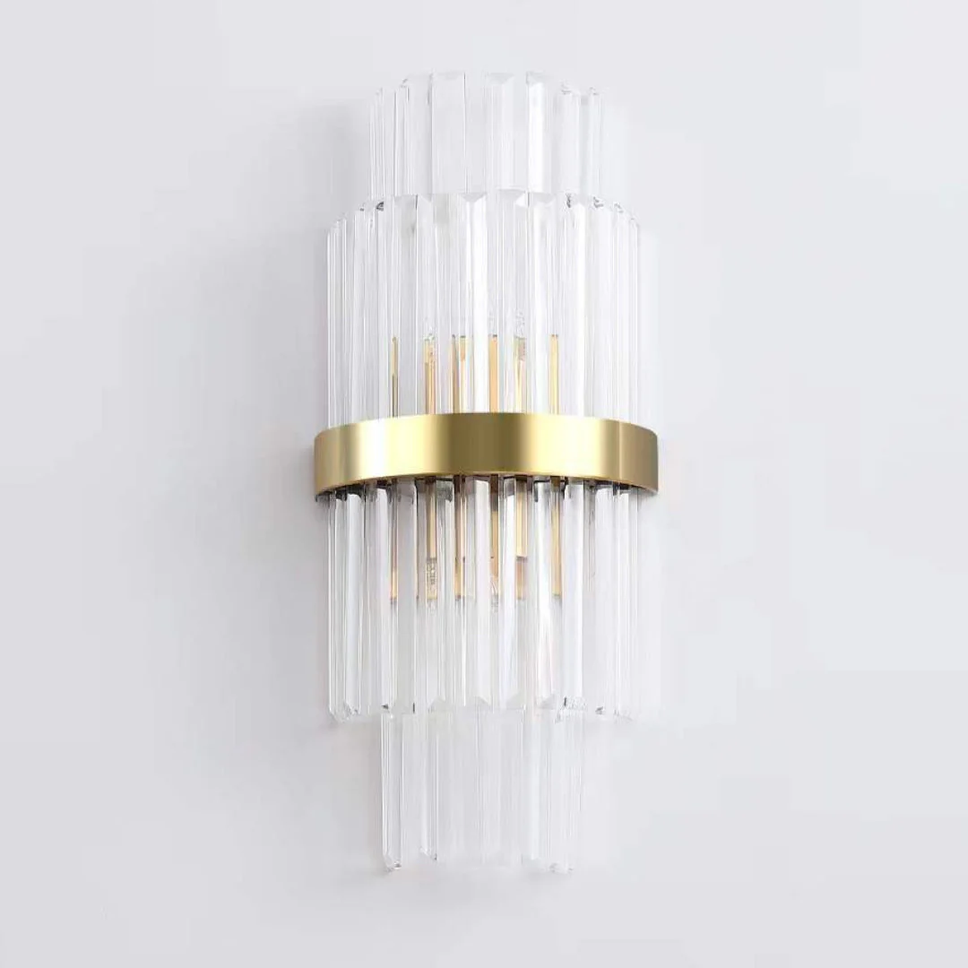 Gold Layered Crystal Wall Lamp - Image 19