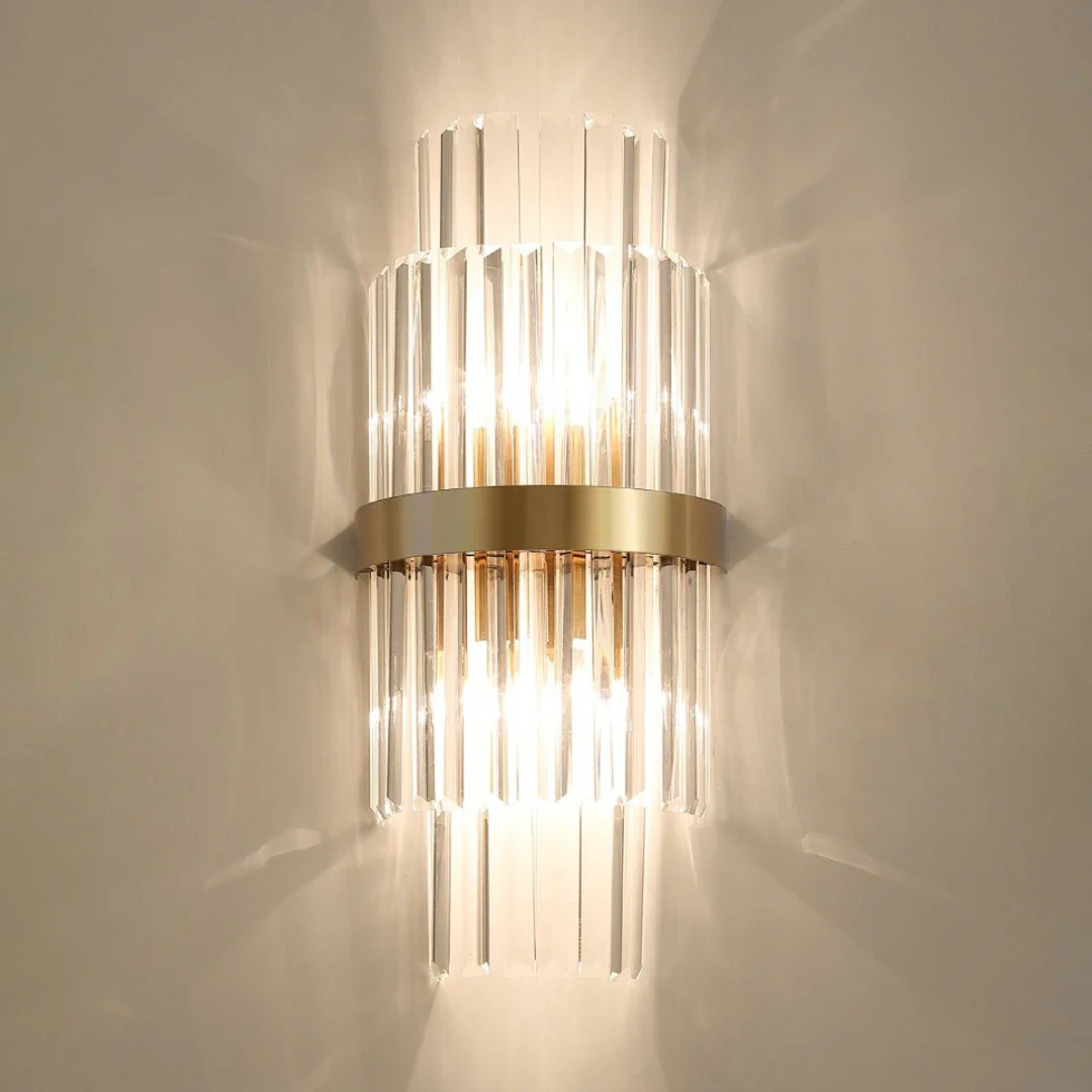 Gold Layered Crystal Wall Lamp - Image 20