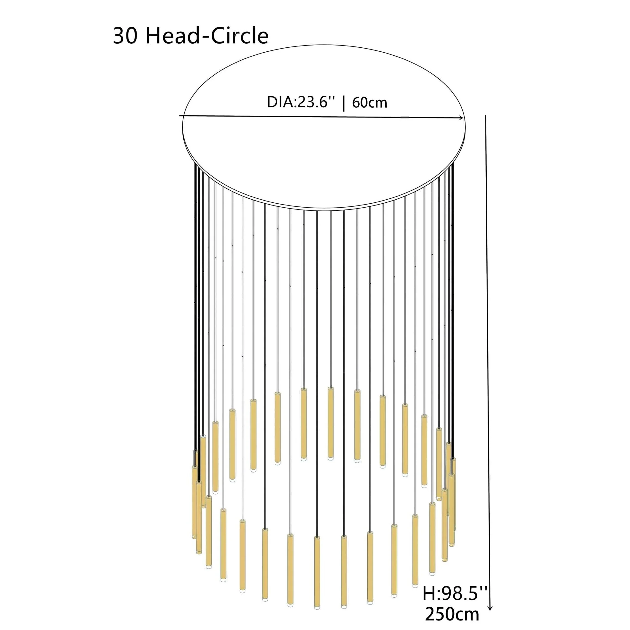 Tube chandelier - Image 24