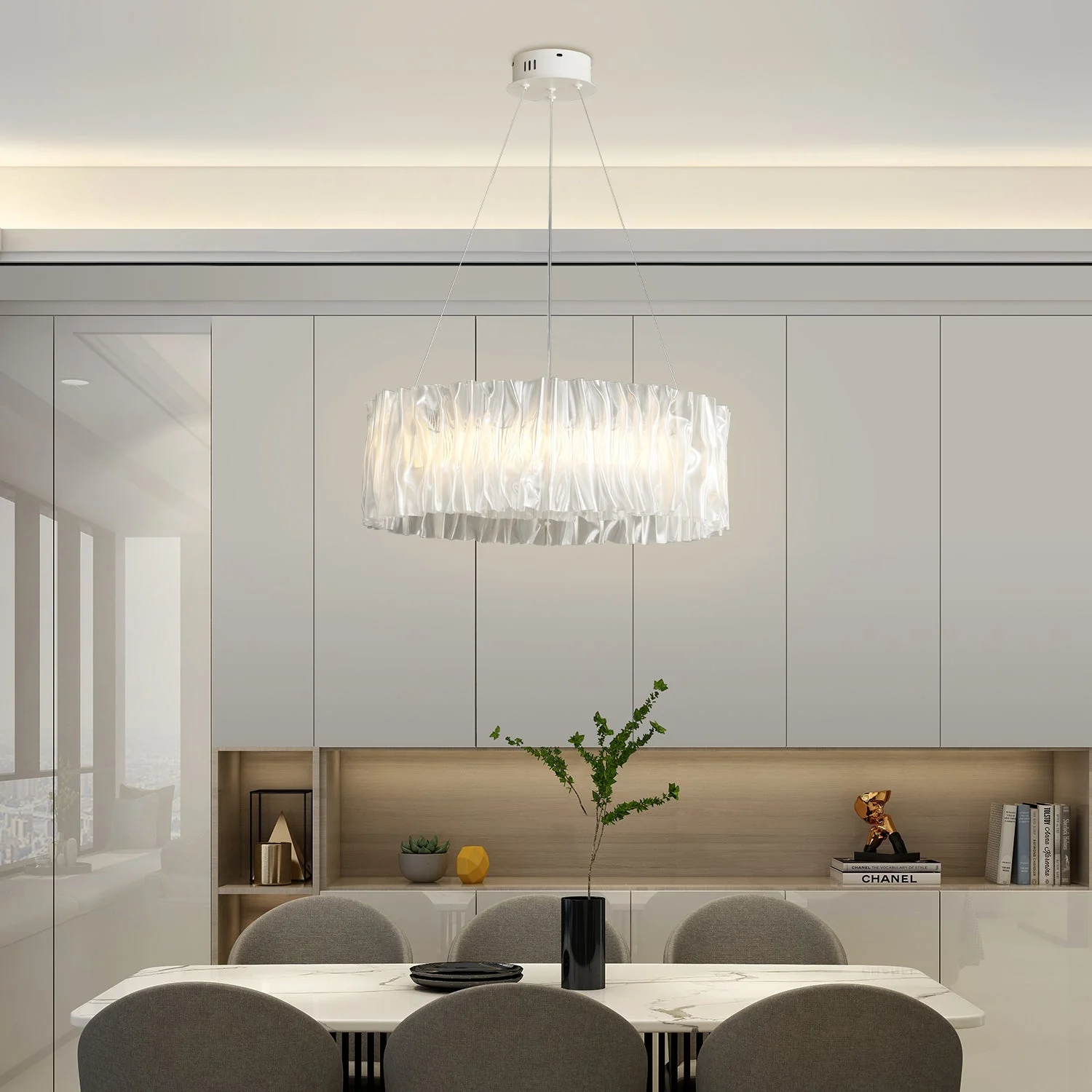 Accordéon Suspension Silver Pendant Light - Image 10