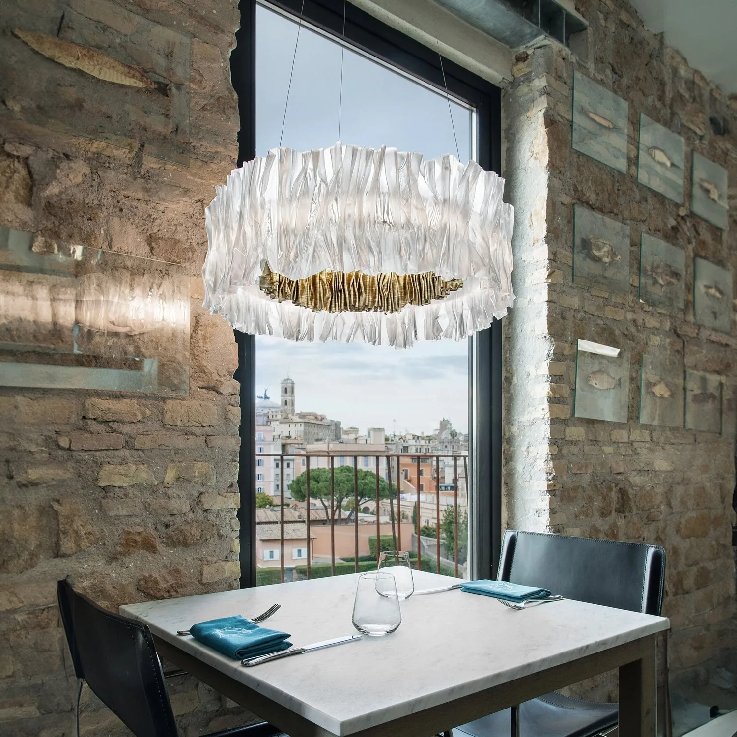 Accordéon Suspension Silver Pendant Light - Image 12