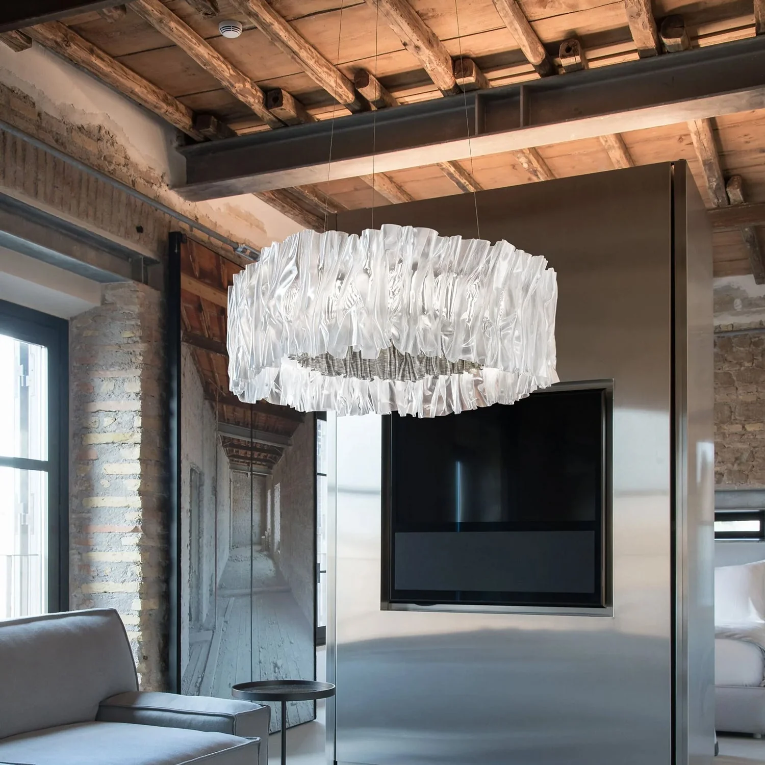 Accordéon Suspension Silver Pendant Light - Image 4