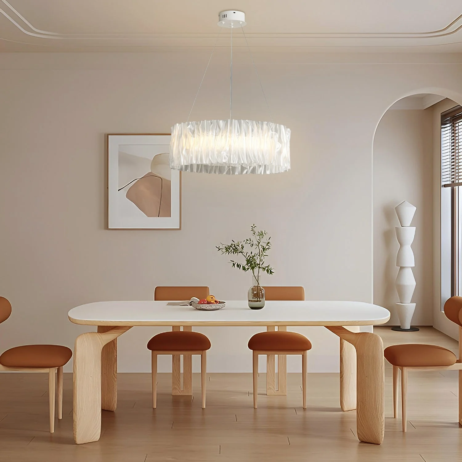 Accordéon Suspension Silver Pendant Light - Image 8