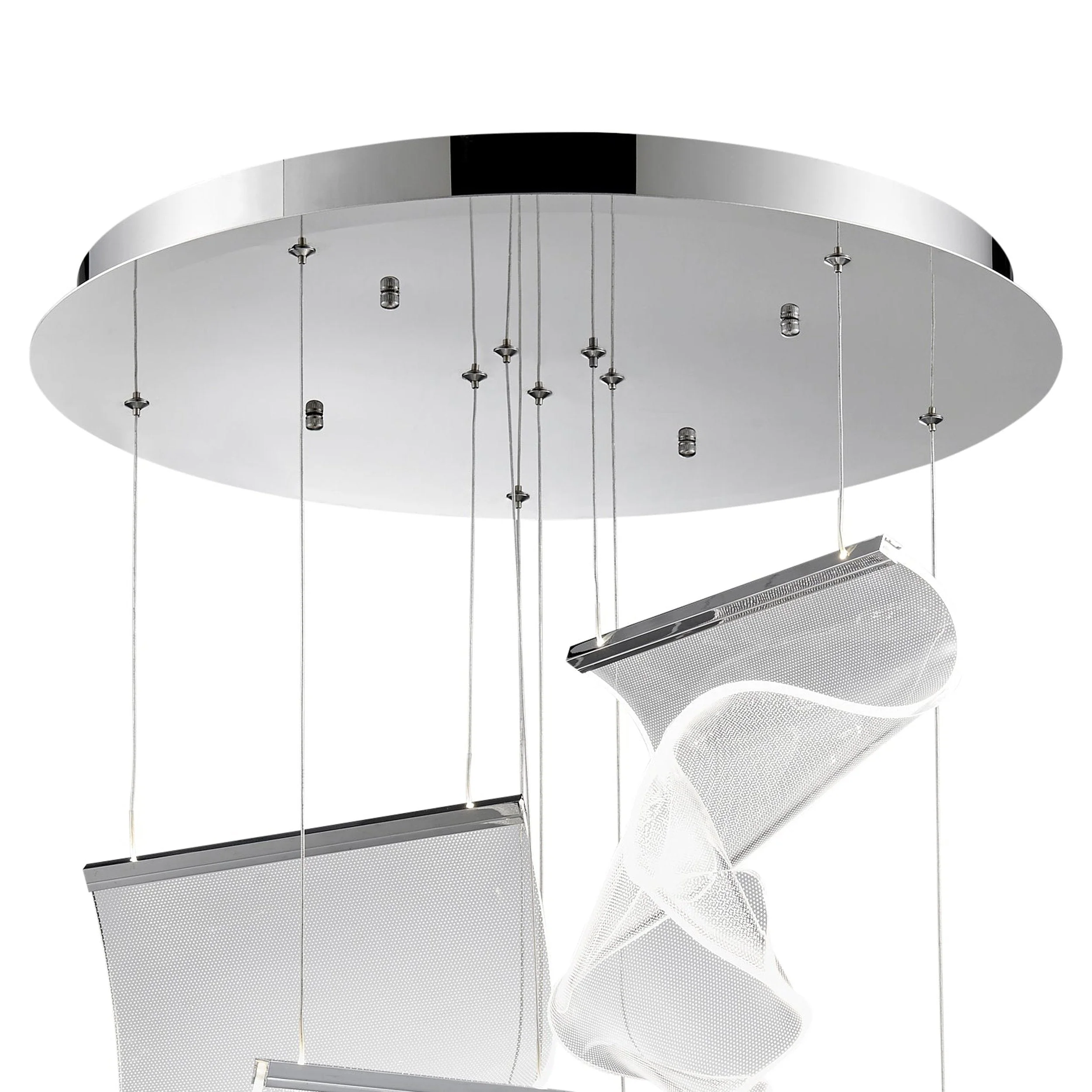 Acrylic Lace 5 Light Chandelier // Chrome - Image 4