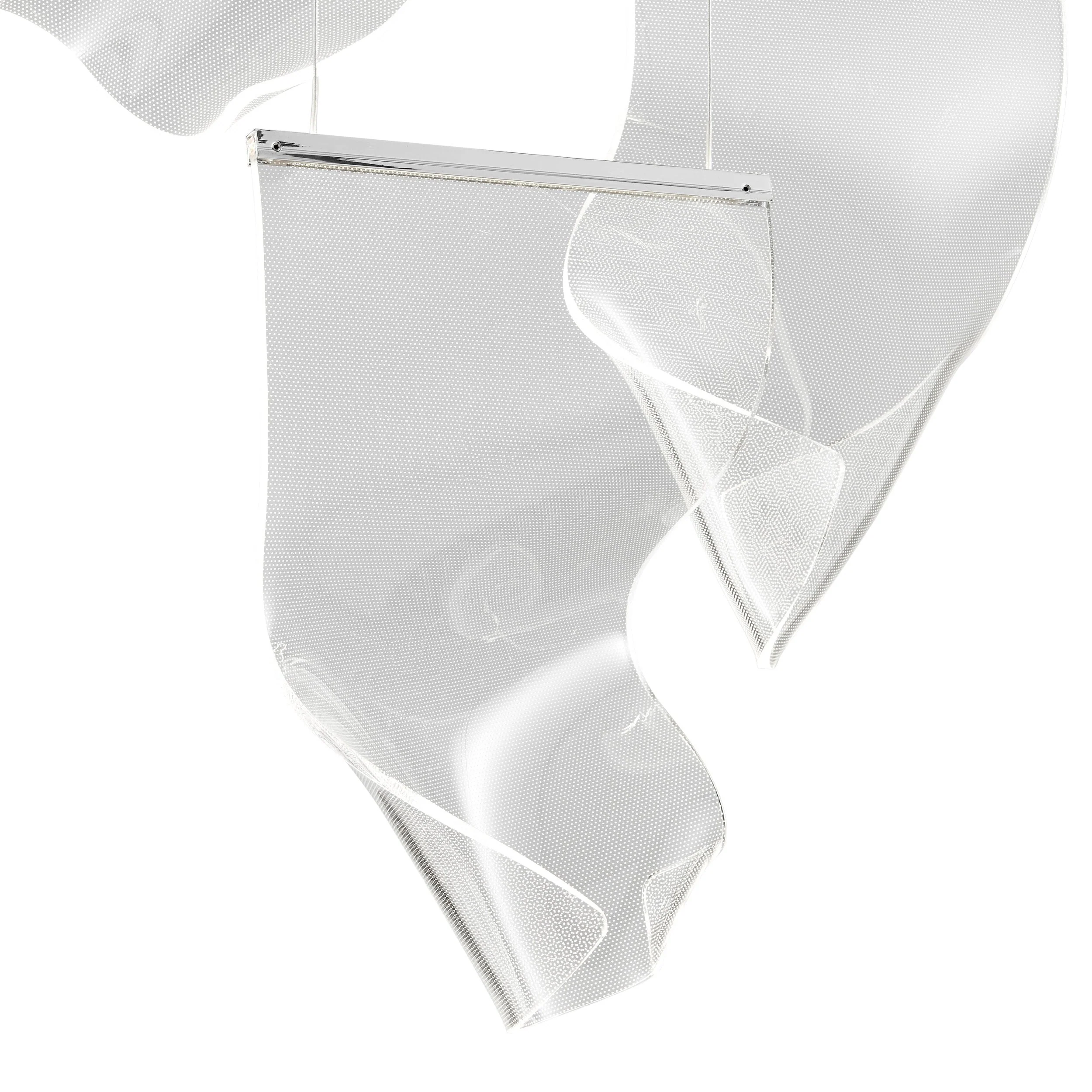 Acrylic Lace 6 Light Chandelier // Chrome - Image 5