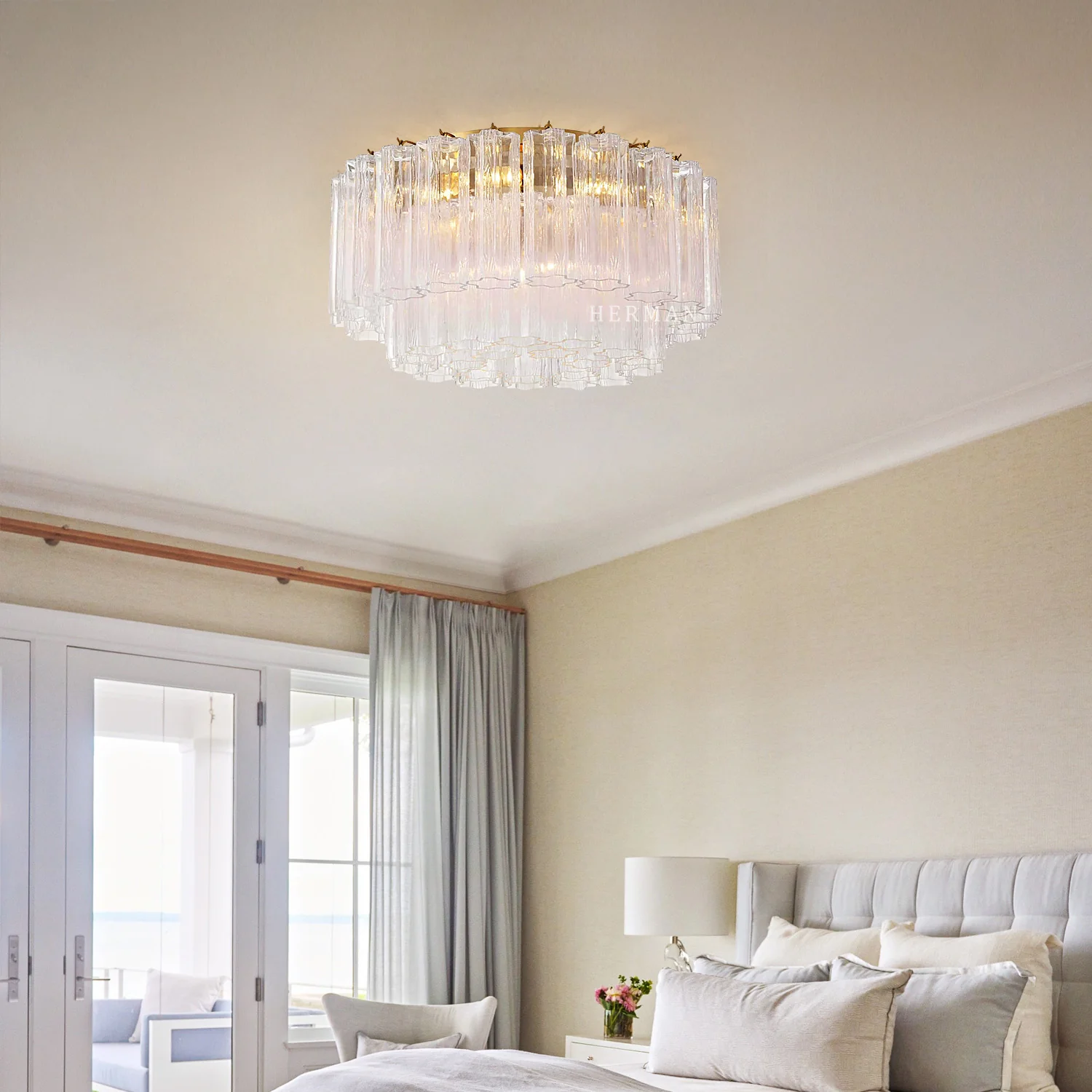 Addis Murano Glass Flushmount 22"/32" - Image 7