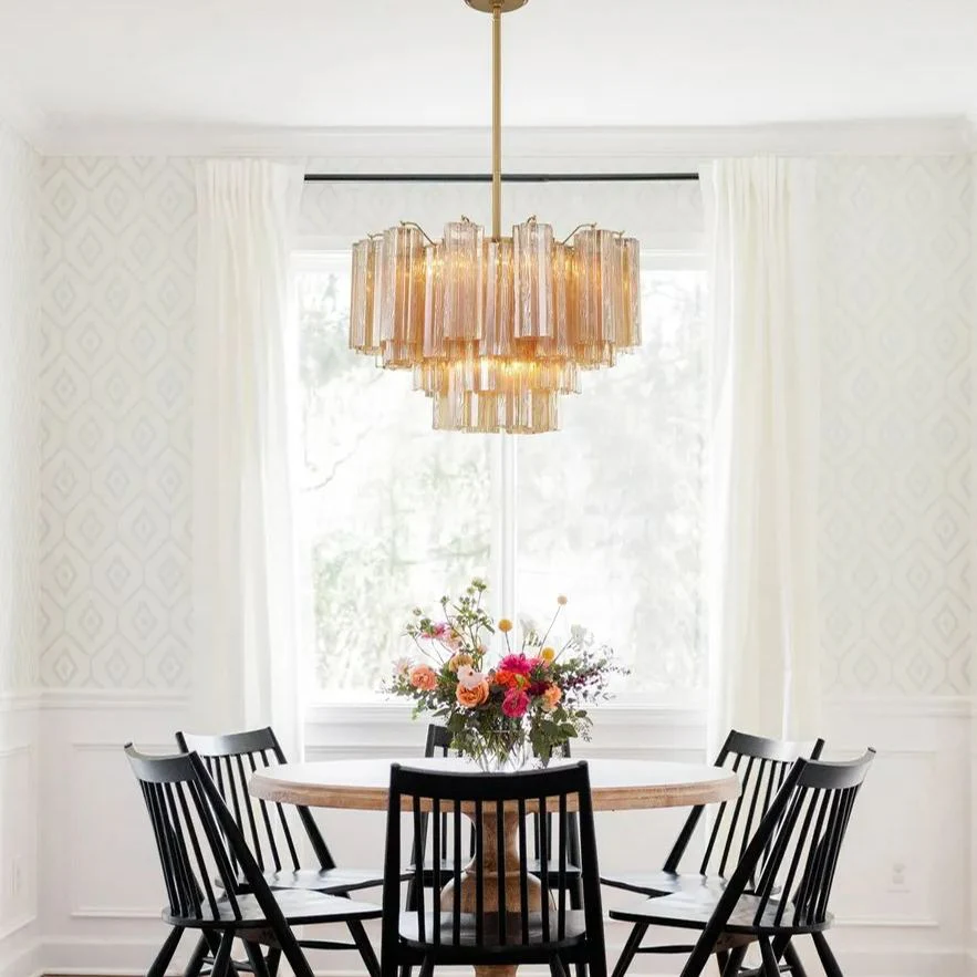 Addis Murano Glass Chandelier 17.8" 19.8" 22" 26.8" 32''D - Image 6
