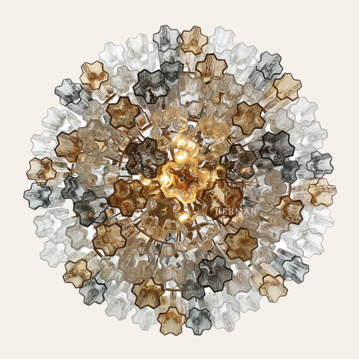 Addis Murano Glass Diamond Chandelier 50"H - Image 16