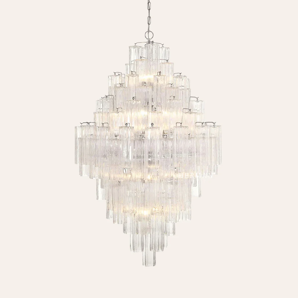 Addis Murano Glass Diamond Chandelier 50"H - Image 6