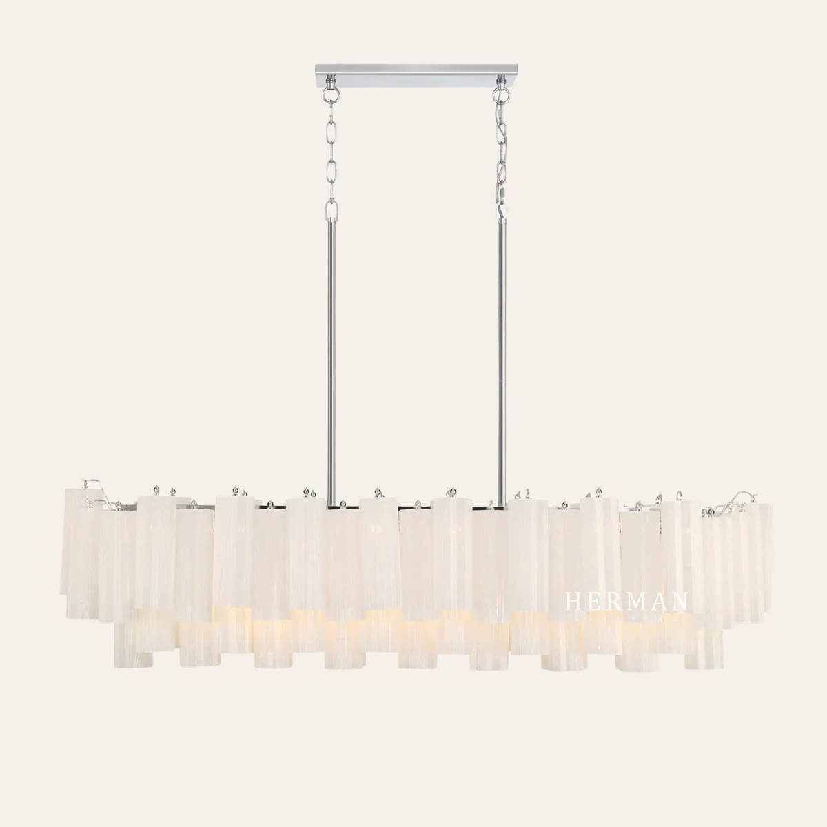 Addis Murano Glass Linear Chandelier 51" - Image 17
