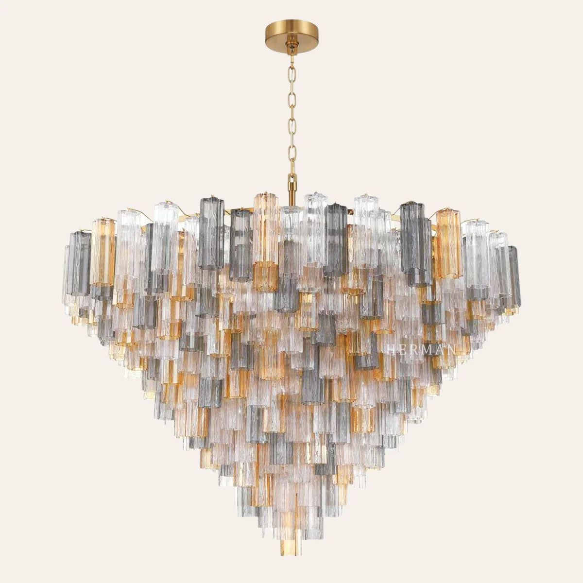 Addis Murano Glass 40 Light Chandelier 62" W - Image 12