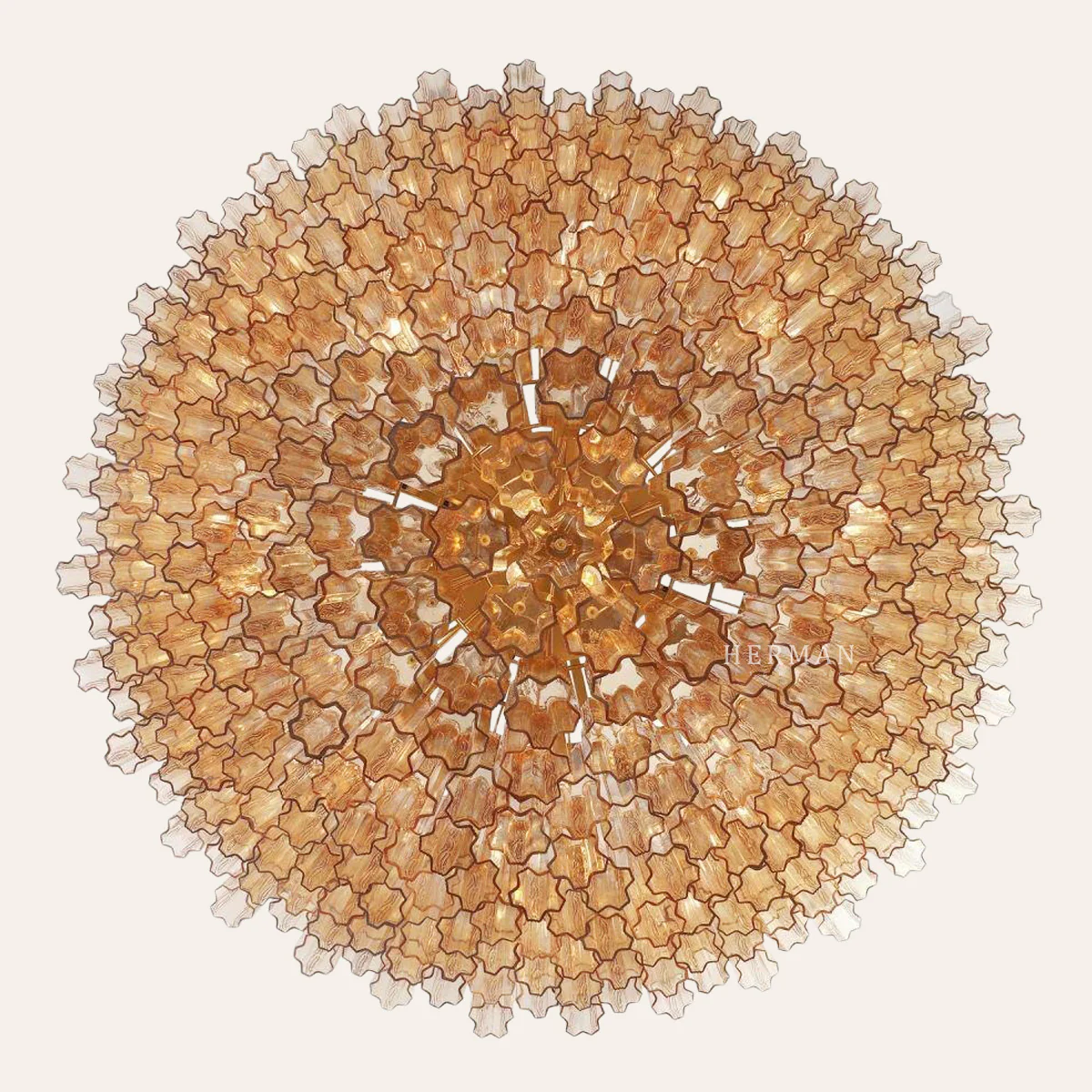 Addis Murano Glass 40 Light Chandelier 62" W - Image 5