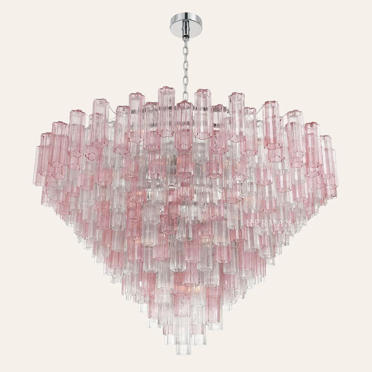 Addis Murano Glass 40 Light Chandelier 62" W - Image 7