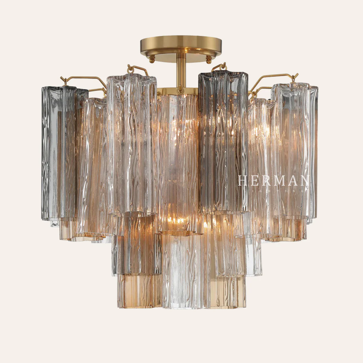 Addis Murano Glass Semi-Flush Ceiling Mount 17''W - Image 6