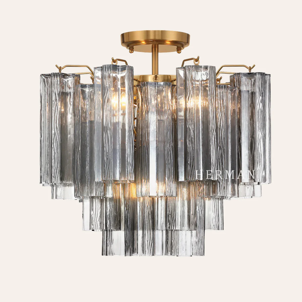 Addis Murano Glass Semi-Flush Ceiling Mount 17''W - Image 7