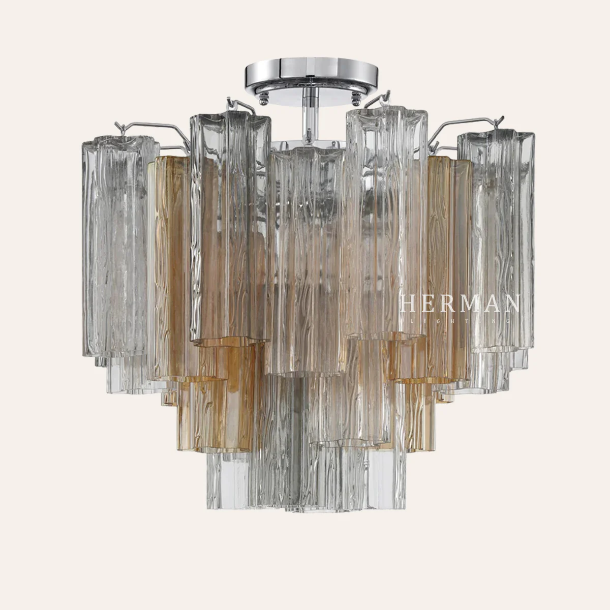 Addis Murano Glass Semi-Flush Ceiling Mount 17''W - Image 8