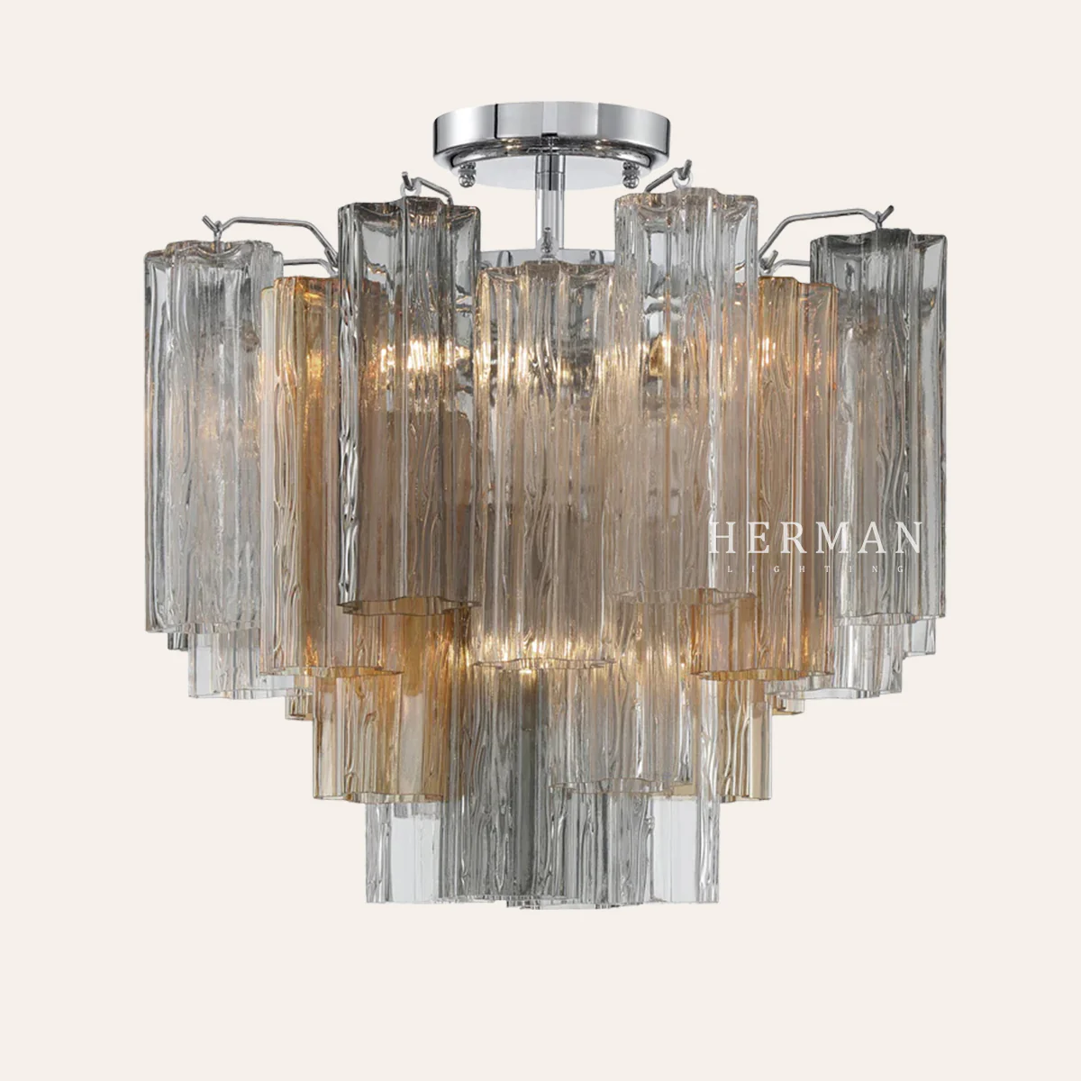 Addis Murano Glass Semi-Flush Ceiling Mount 17''W - Image 9
