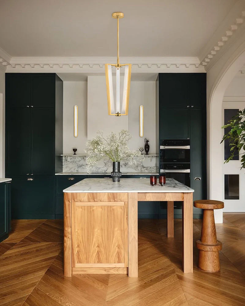 Aged Brass/Black LED Arm Edgemere Cage Collection Linear Pendants Light 16" - Image 10