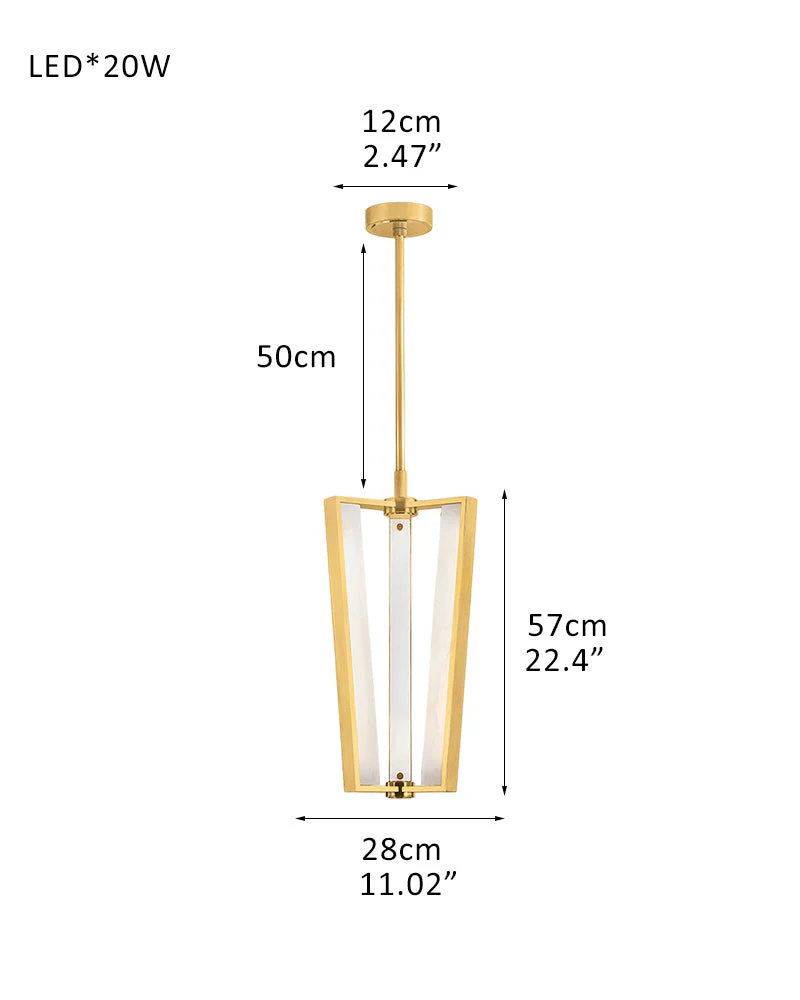 Aged Brass/Black LED Arm Edgemere Cage Collection Linear Pendants Light 16" - Image 11