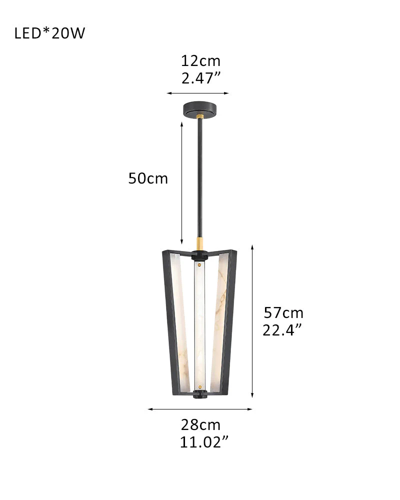Aged Brass/Black LED Arm Edgemere Cage Collection Linear Pendants Light 16" - Image 12